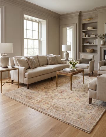 5' 9 x 7' 10 Hand Knotted Ziegler Rug