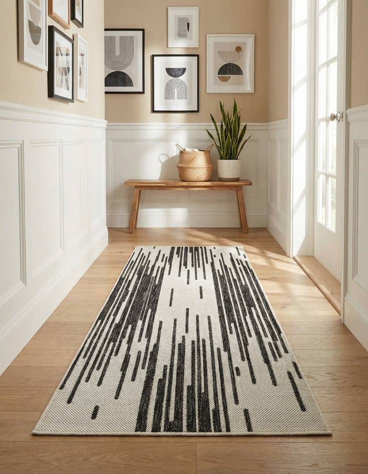 Detail image of 2' x 5' 3  Washable Modern Indoor / Outdoor Runner Rug