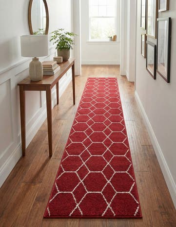 2' x 13' Lattice Frieze Runner Rug