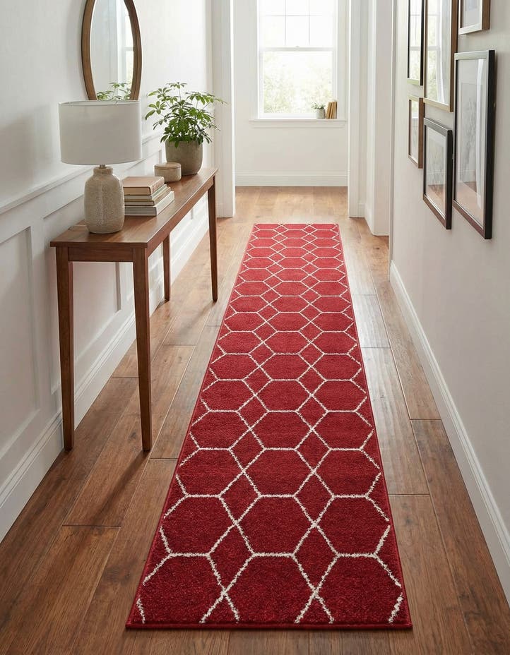 2' x 13' Lattice Frieze Runner Rug