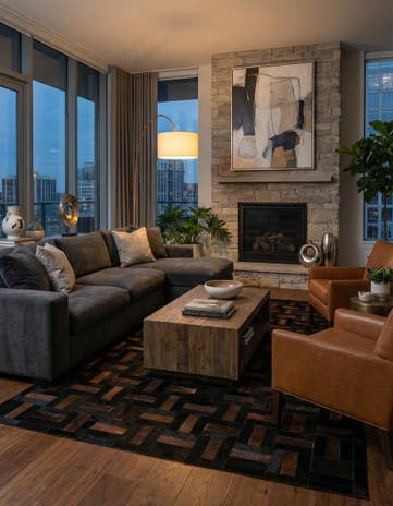 5' 3 x 8' 2 Cowhide - Patchwork Rug