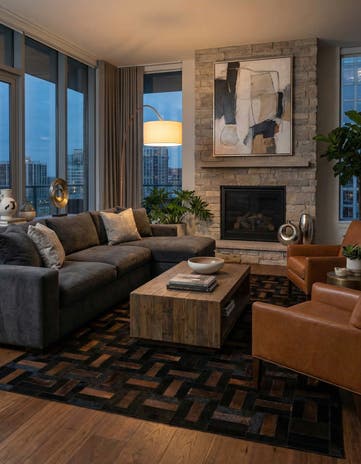 5' 3 x 8' 2 Cowhide - Patchwork Rug
