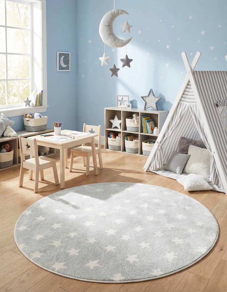 Detail image of 6' x 6' Whimsy Kids Round Rug