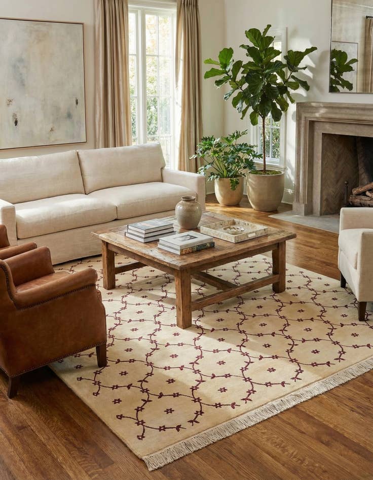 Detail image of 8' 2 x 11' 1  Hand Knotted Darya Wool Rug