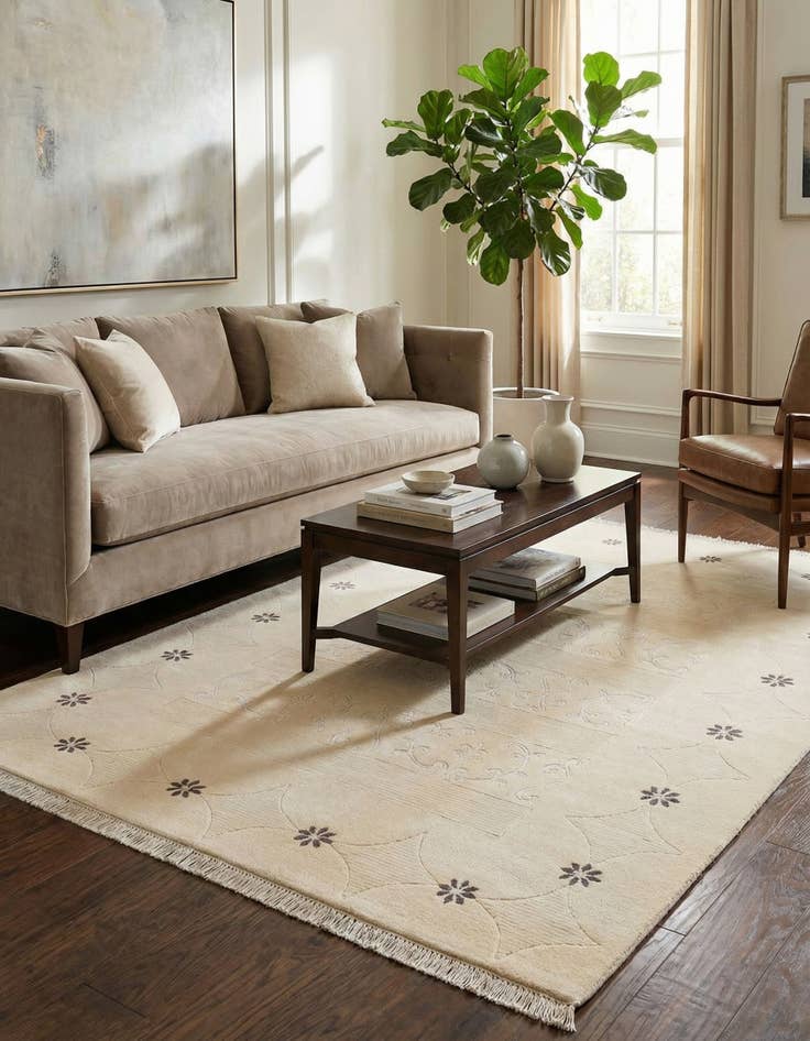 Detail image of 5' 8 x 8' 2  Hand Knotted Darya Wool Rug