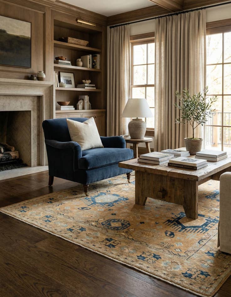 Detail image of 4' 10 x 6' 6  Hand Knotted Kazak Rug