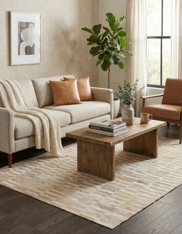 4' x 6' Cowhide Leather Rug