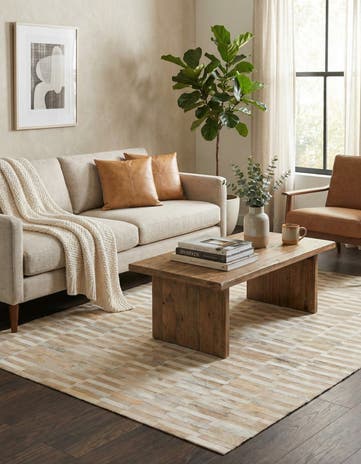 4' x 6' Cowhide Leather Rug