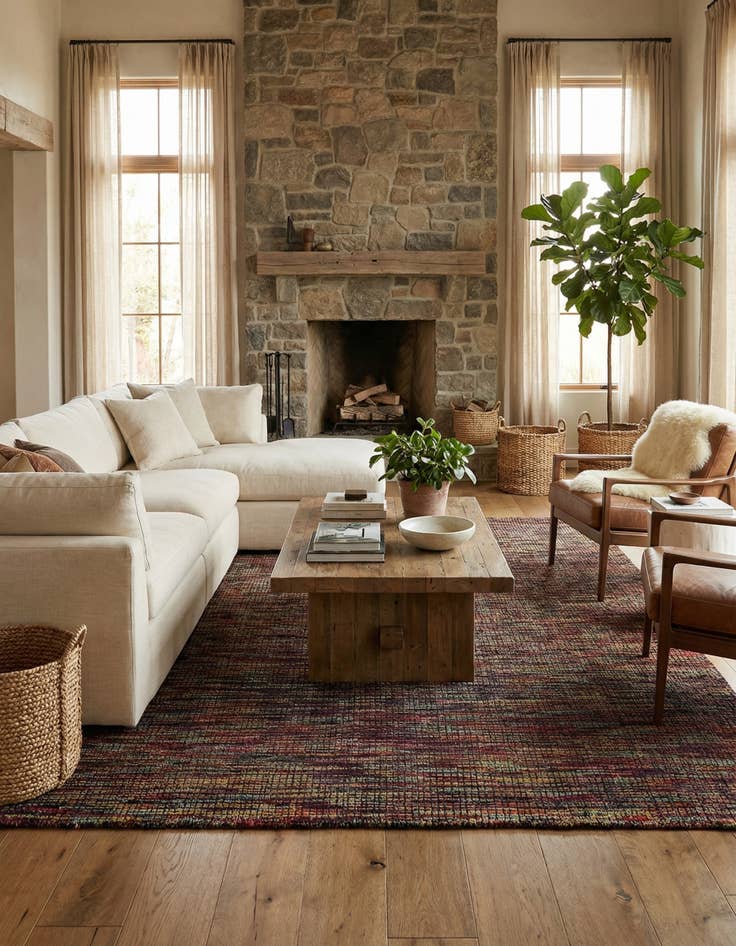 Detail image of  7' 10 x 10' 4  Hand Knotted Moroccan Wool Rug