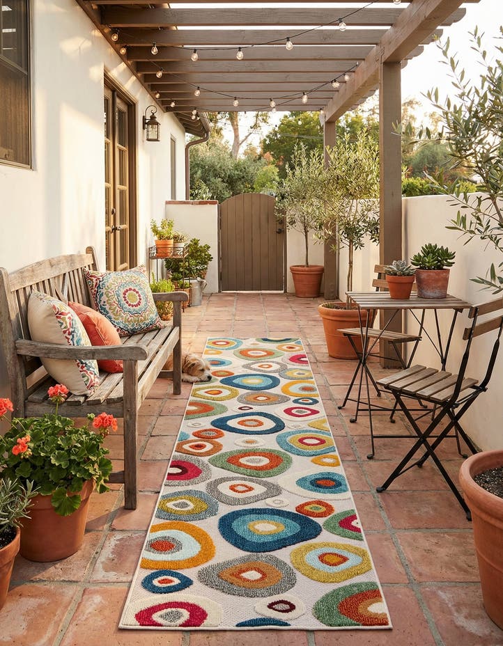 2' 7 x 12' Easy-Clean Casablanca Indoor / Out...