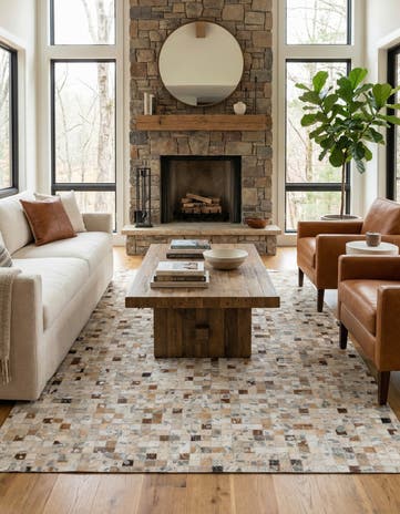 5' 1 x 7' 11 Cowhide Stocks Rug