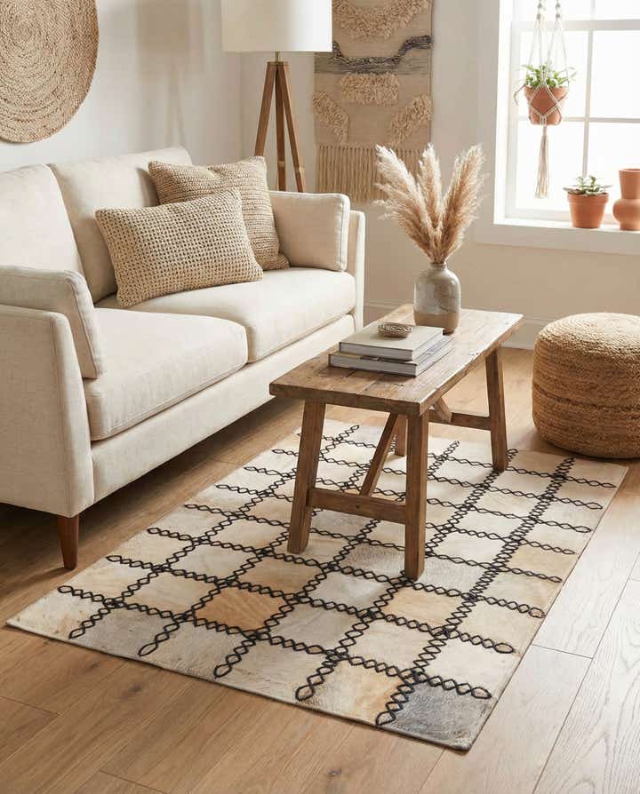 2' 1 x 3' 1 Cowhide Rug