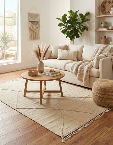 4' 2 x 6' 1 Hand Knotted Moroccan Wool Rug
