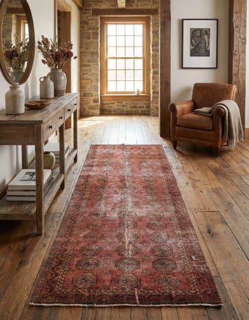 2' 9 x 6' 3 Hand Knotted Ultra Vintage Persian Wool Runner Rug