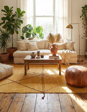 6' 8 x 10' 8 Hand Knotted Moroccan Wool Rug