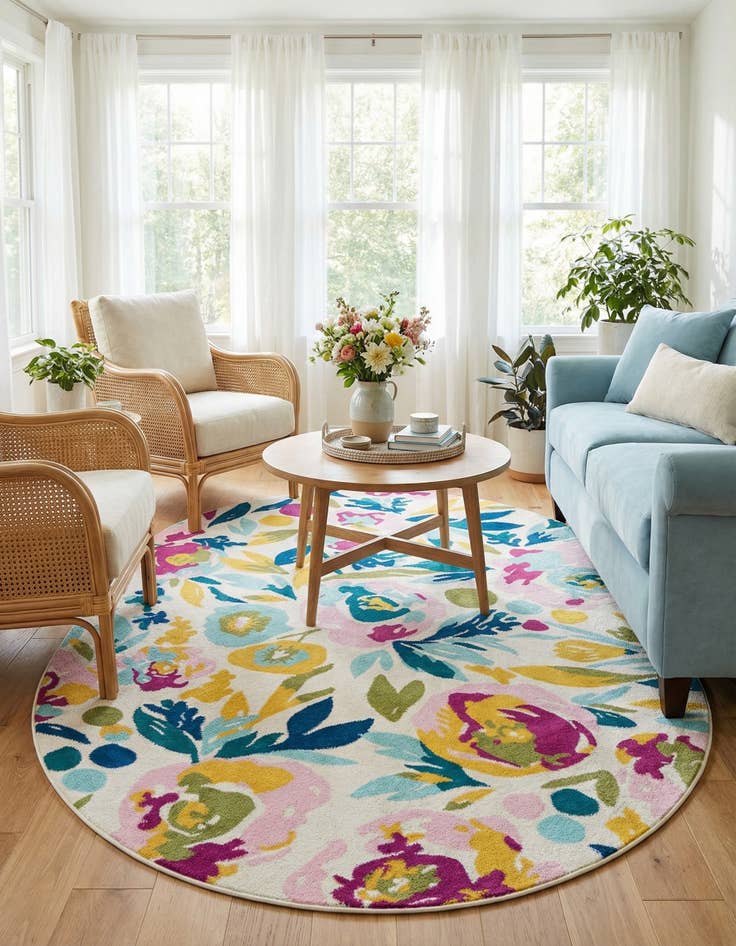 Detail image of  7' 10 x 10' Bloom Oval Rug
