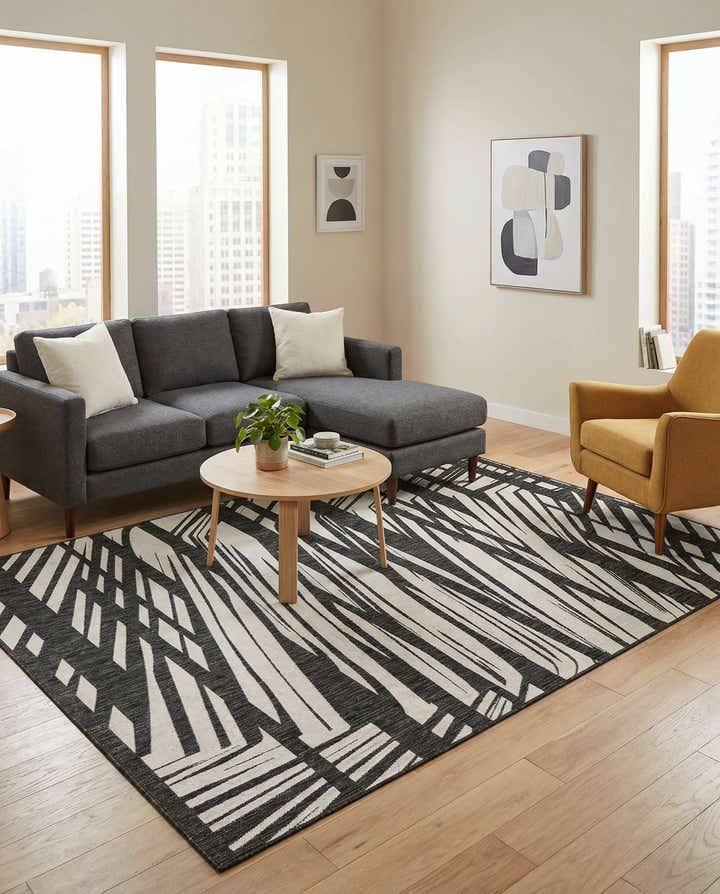 7' x 10' Easy-Clean Modern Indoor / Outdoor Rug