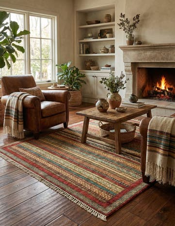 5' 2 x 6' 5 Hand Knotted Ariana Ziegler Rug