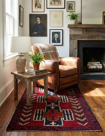 2' 9 x 4' 10 Hand Knotted Balouch Persian Wool Rug