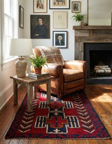 2' 9 x 4' 10 Hand Knotted Balouch Persian Wool Rug