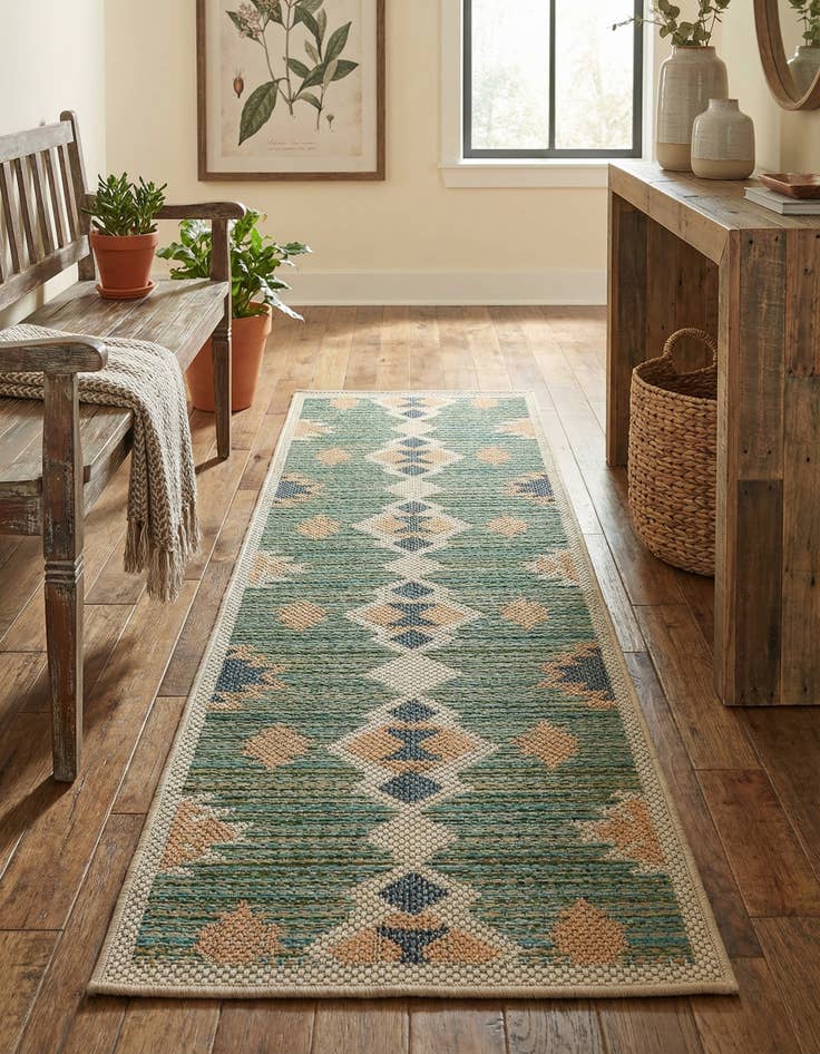 Detail image of 2' x 5'  Washable Baja Indoor / Outdoor Runner Rug