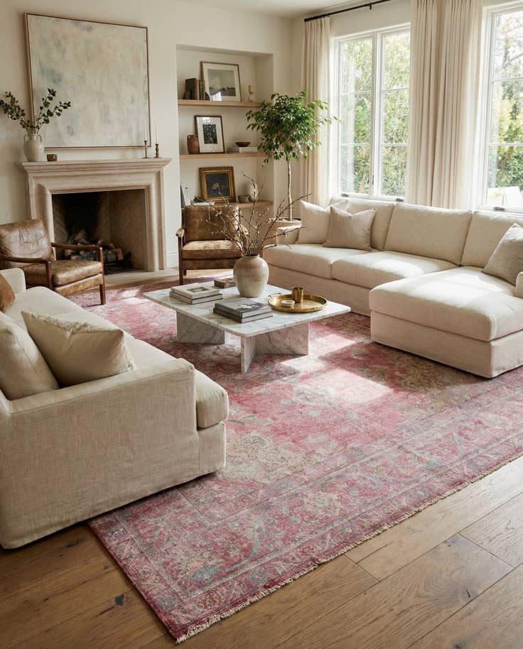 Detail image of 7' 10 x 11' 1 Hand Knotted Ultra Vintage Persian Wool Rug