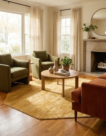 Yellow Finsbury Octagon Rug
