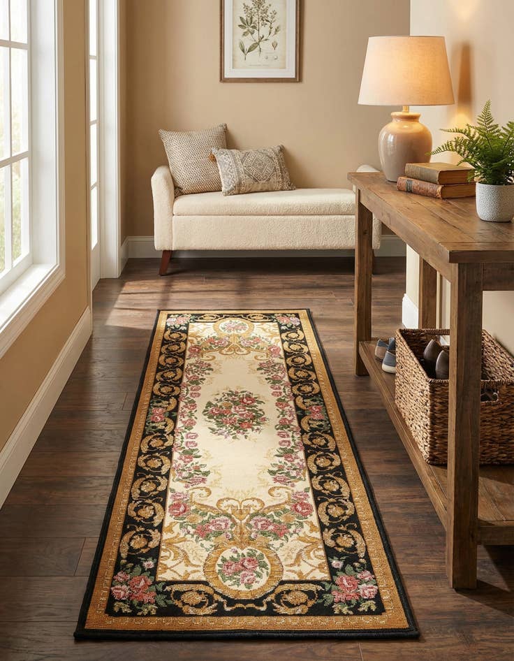Detail image of 2' x 6' Easy-Clean Traditional Indoor / Outdoor Runner Rug