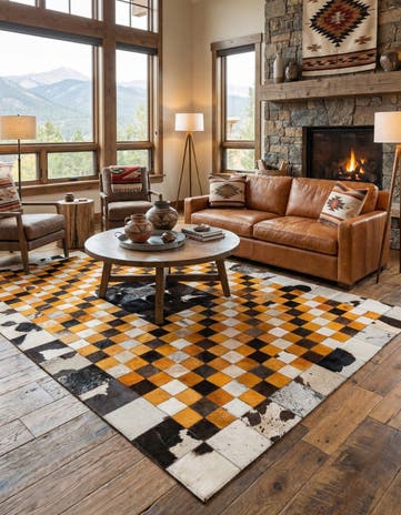 5' 1 x 8' 1 Cowhide Stocks Rug