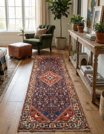 3' 4 x 10' 2 Hamedan Runner Rug