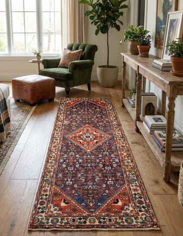3' 4 x 10' 2 Hamedan Runner Rug