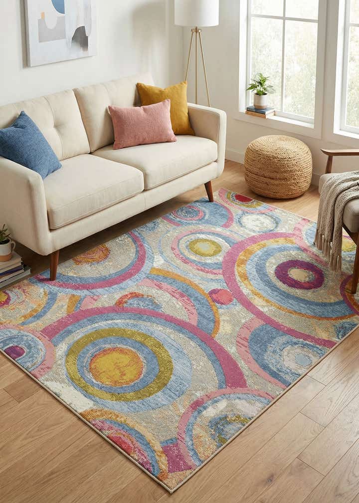 4' x 6' Easy-Clean Modern Indoor / Outdoor Rug