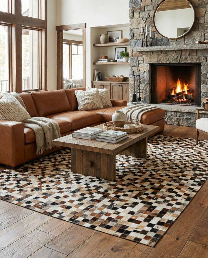 5' x 7' 11 Cowhide - Patchwork Rug