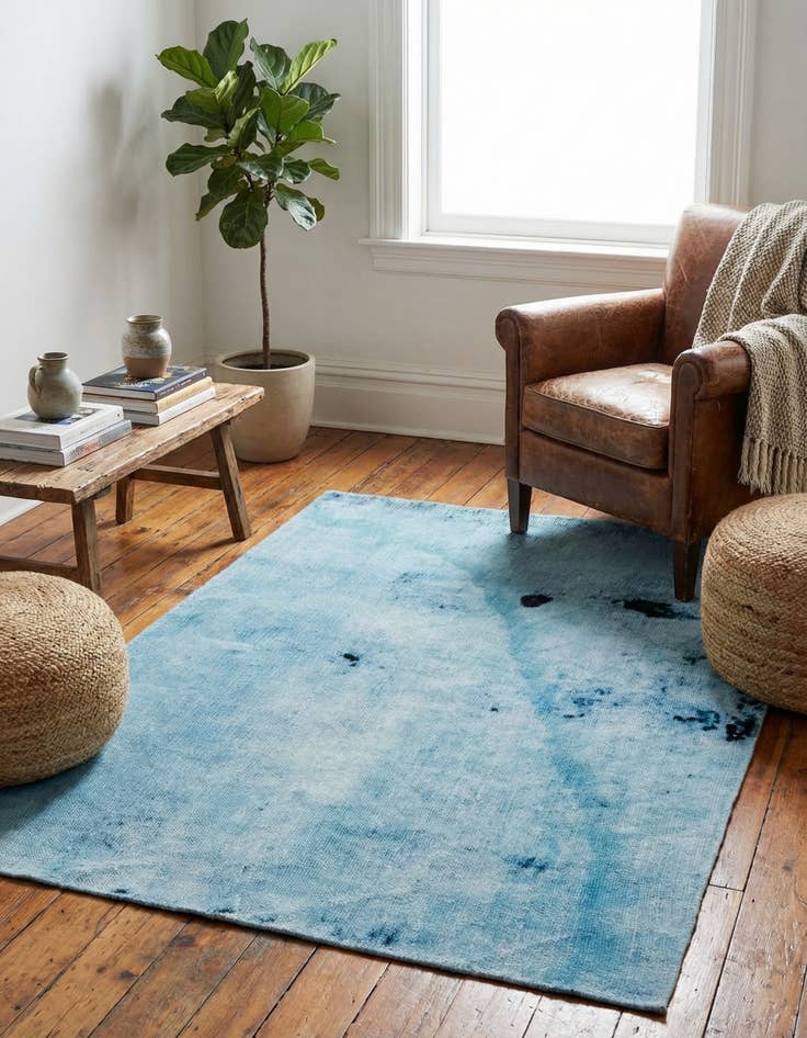 Detail image of 3' 5 x 4' 9  Hand Knotted Ultra Vintage Persian Wool Rug