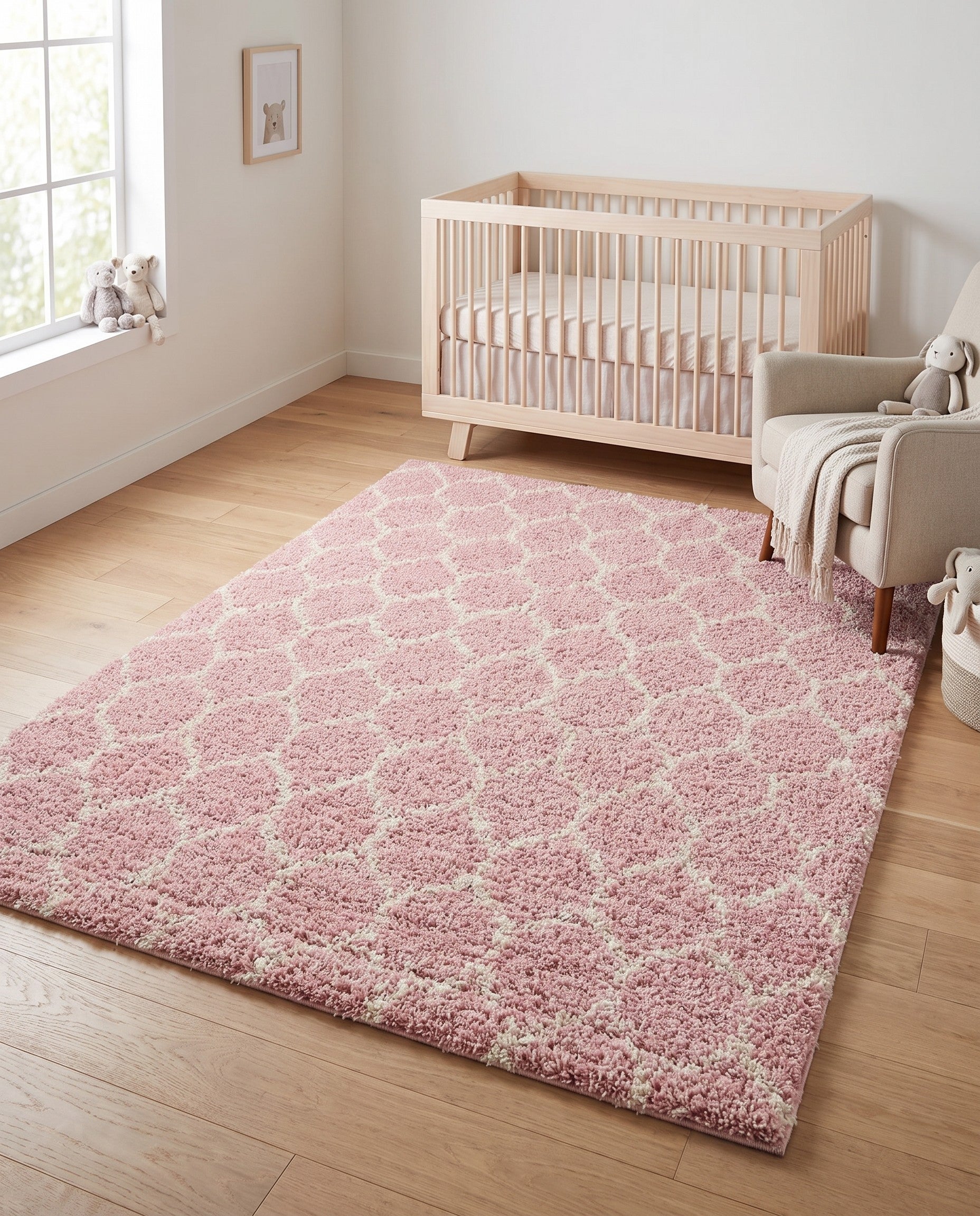 5' 3 x 8' Trellis Shag Rug