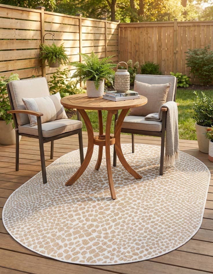 Detail image of 5' 3 x 8'  Washable Jill Zarin Cape Town Indoor / Outdoor Oval Rug