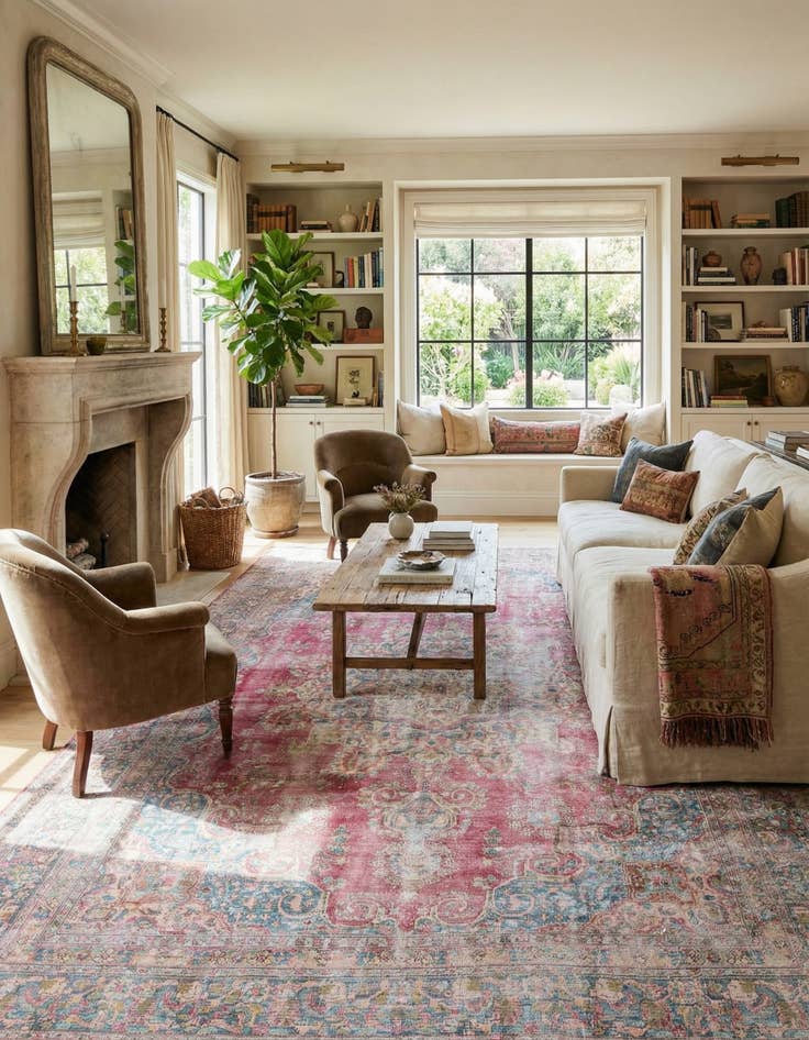 Detail image of  9' 8 x 12' 3  Hand Knotted Ultra Vintage Persian Wool Rug