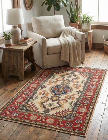 2' 10 x 4' 5 Hand Knotted Kazak Rug