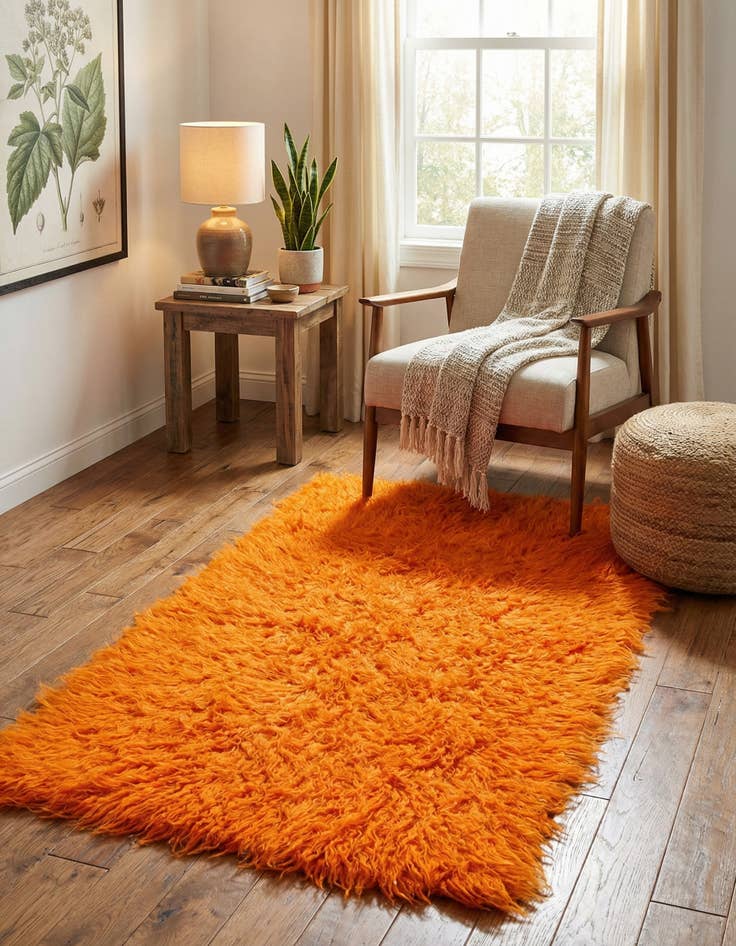 Detail image of  2' 5 x 4' 6  Hand Knotted Moroccan Wool Rug