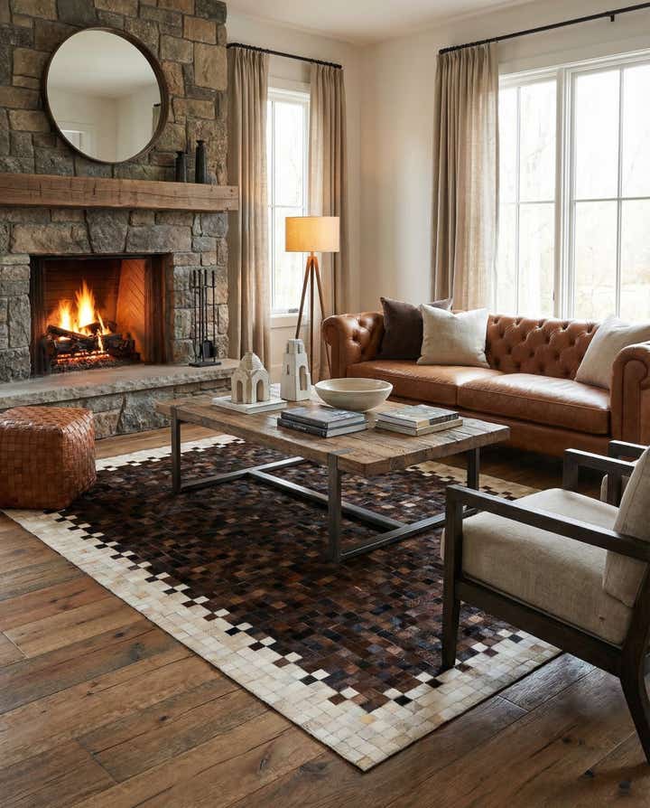5' 2 x 8' 2 Cowhide Stocks Rug