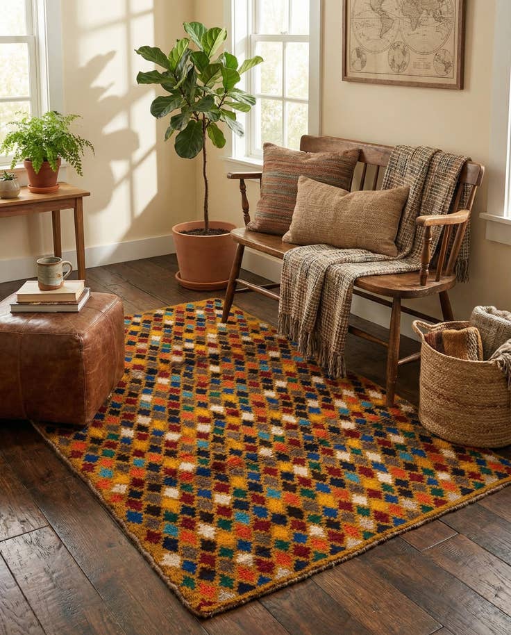 Detail image of 3' x 4' 7 Hand Knotted Balouch Wool Rug