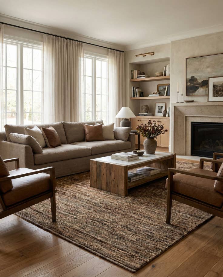 Detail image of 6' 5 x 9' 7 Hand Knotted Modern Ziegler Wool Rug