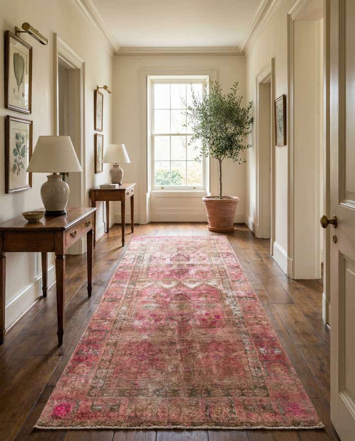 4' 5 x 10' 5 Hand Knotted Ultra Vintage Persian Wool Runner Rug