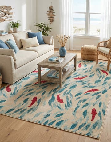 Beige Washable Capri Rug