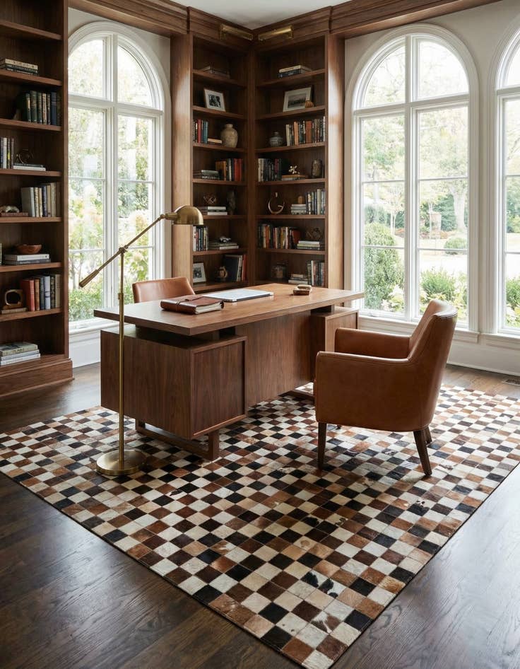 Detail image of  8' x 10' Cowhide Leather Rug