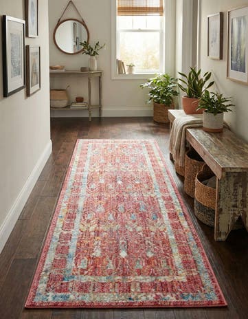 Red Williamsburg Runner Rug