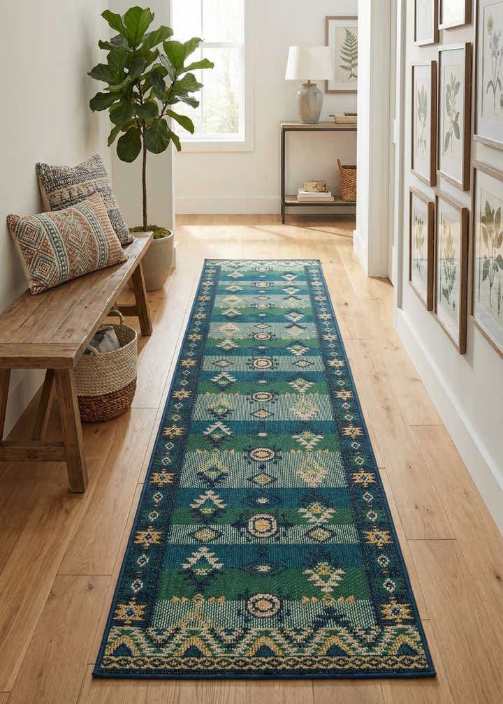 2' 7 x 12' Easy-Clean Baja Indoor / Outdoor Runner Rug