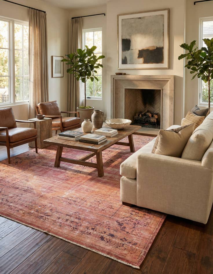 Detail image of 8' 6 x 12' Hand Knotted Ultra Vintage Persian Wool Rug