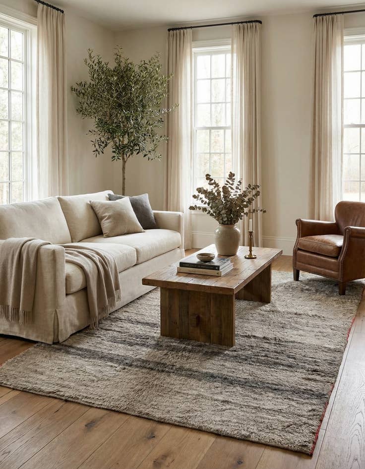 Detail image of 6' x 9' 10  Hand Knotted Moroccan Wool Rug