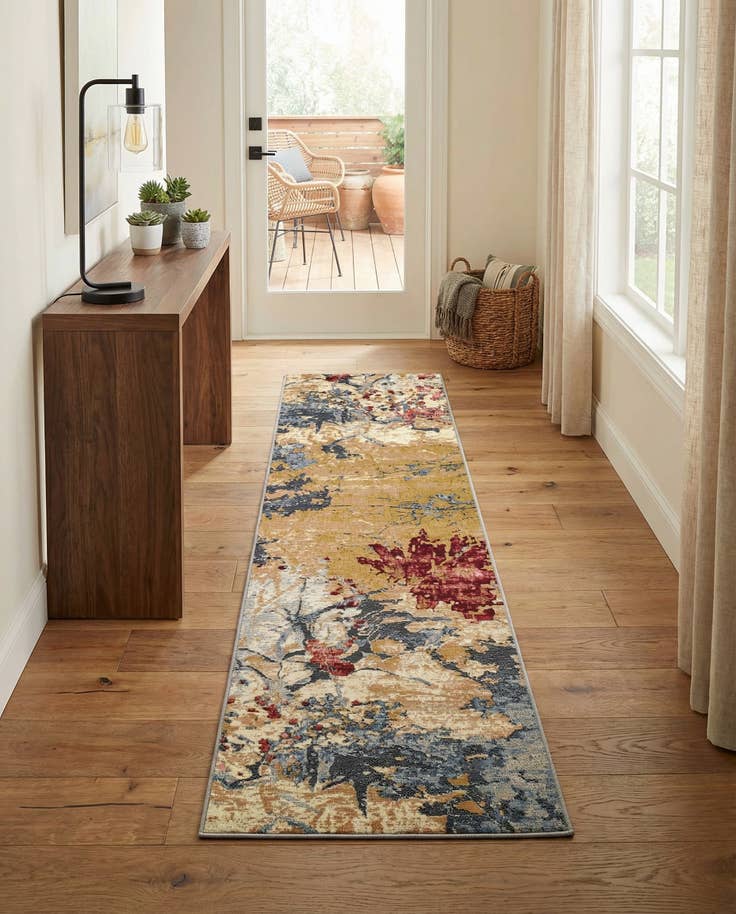 Detail image of 2' x 8' Easy-Clean Modern Indoor / Outdoor Runner Rug